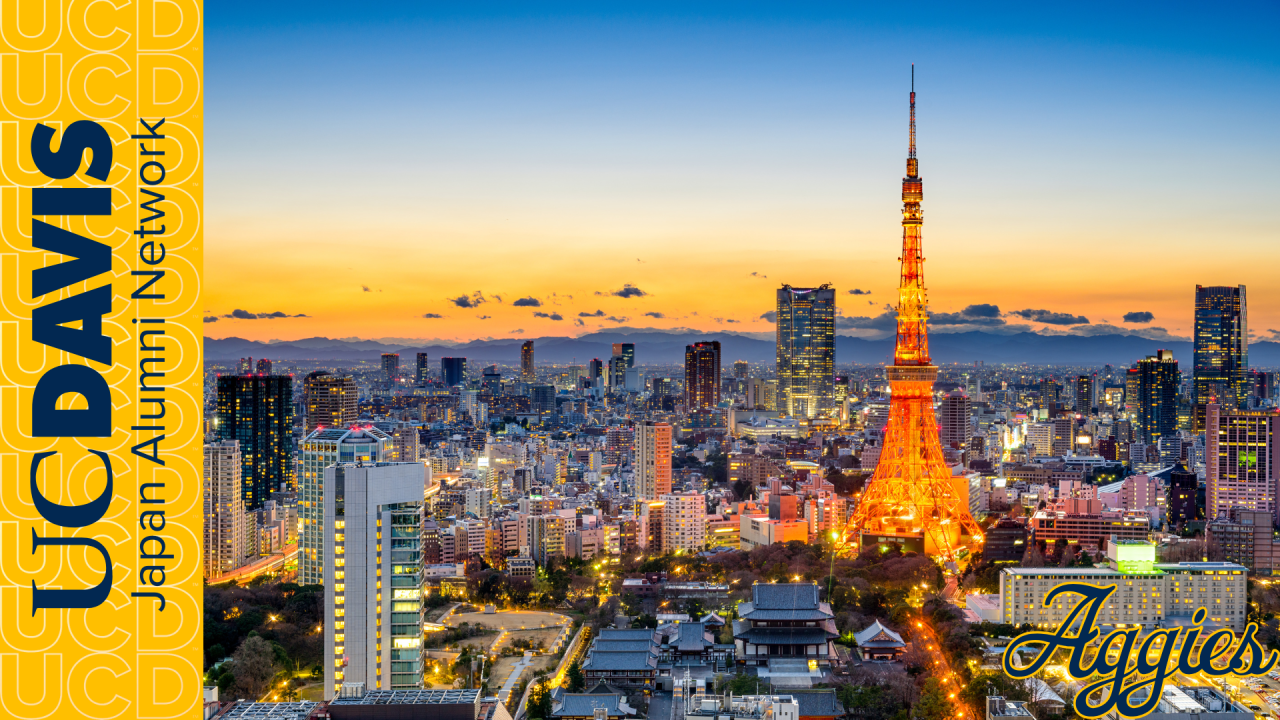 Japan Alumni Network Banner image of Tokyo skyline in early evening