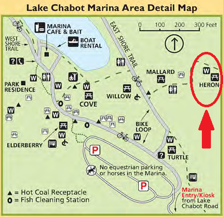map of lake chabot