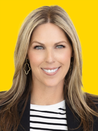 Picture of Amy Gutierrez on yellow background