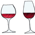 four wine glasses 