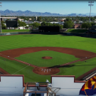 Overhead view of Scottsdale Stadium ball field