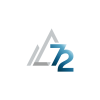Abstract mountain logo graphic with gradient blue numeral 2
